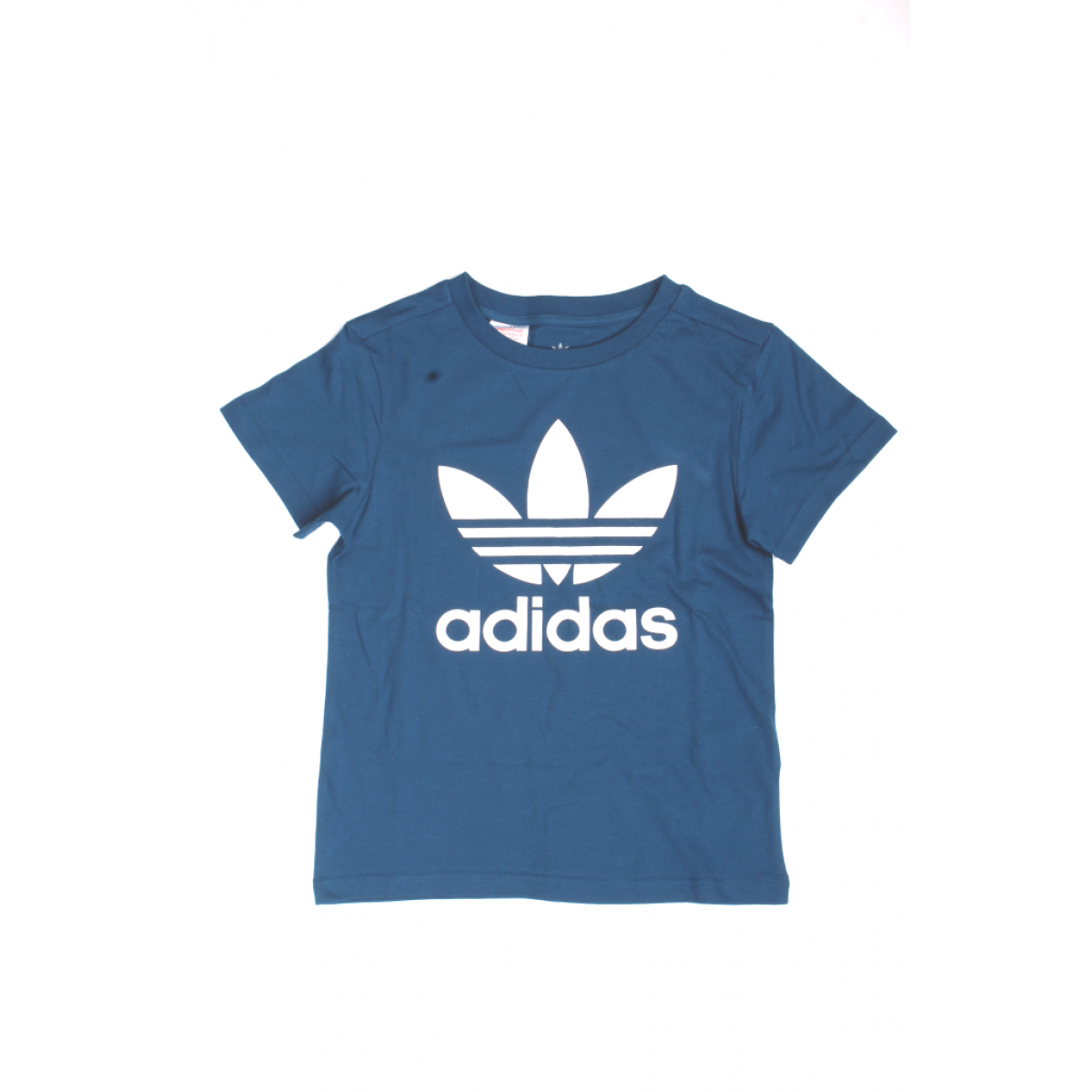 Adidas Bimbo/a T-shirt Trefoil Tee Verde Blu
