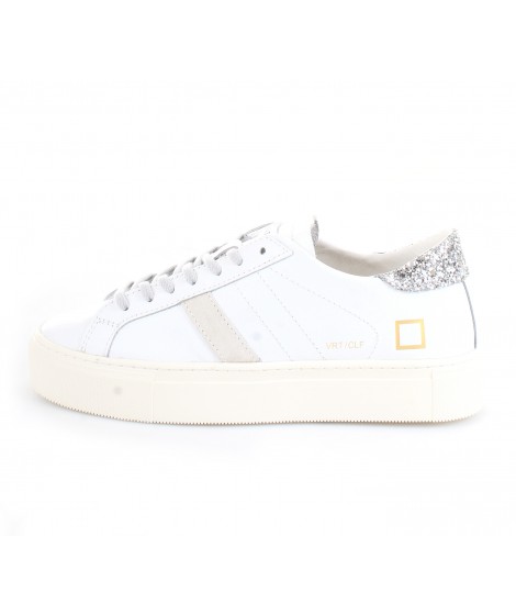 D.A.T.E. Donna Sneakers Vertigo Calf White-Silver