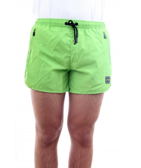 Effek Uomo Short con Zip Laterali Verde