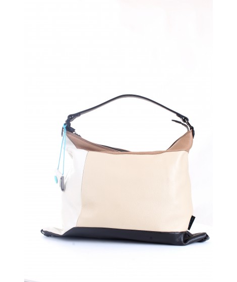 Gabs Borsa a spalla EMERA TG M in pelle multi ruga toni Beige