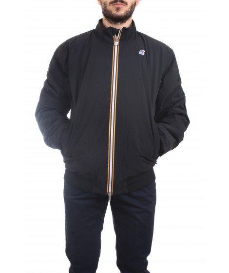 K-Way Piumino Uomo Nero-Verde Militare