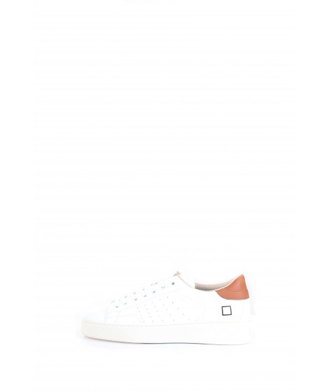 D.A.T.E. Sneakers Uomo Levante Calf White-Cuoio