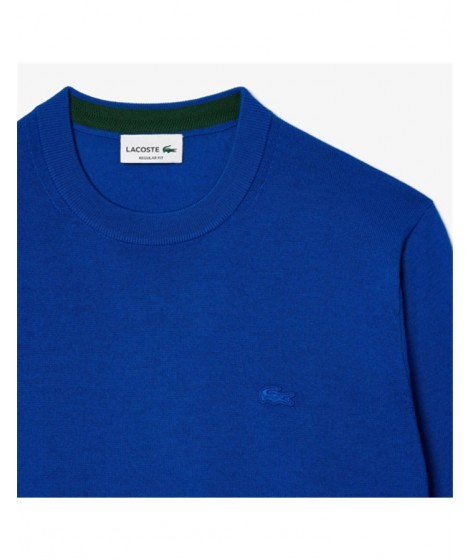 Lacoste Uomo Pullover in Lana Merino AH1969 00 Bluette