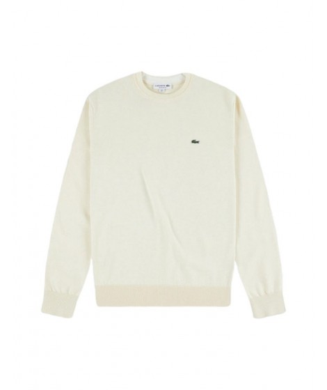 Lacoste Maglia in Cotone girocollo AH2193 00 Panna