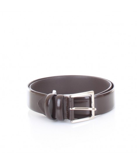 G. Lisco Cintura in Pelle Spazzolata Marrone Scuro