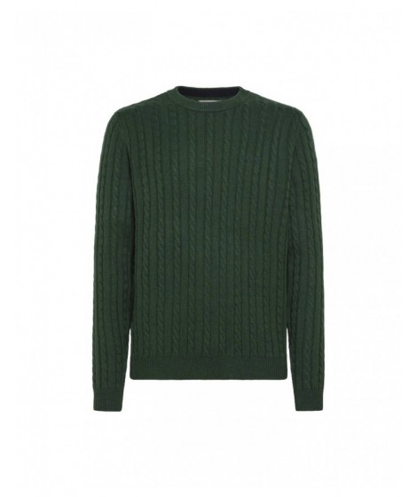Sun68 Uomo Maglione ROUND CABLE Verde