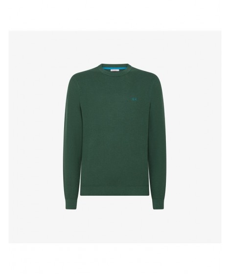 Sun68 Uomo Maglione ROUND PIQUET KNIT Verde