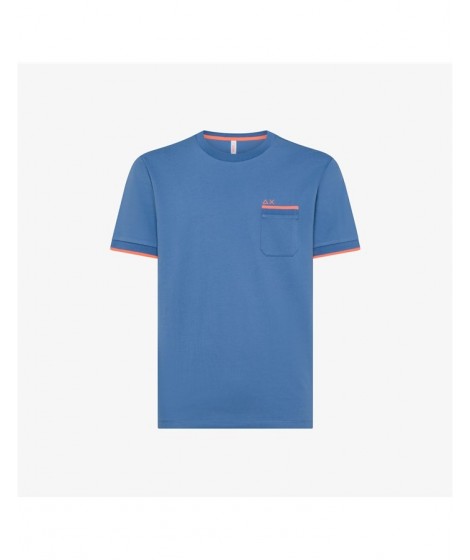 Sun68 Uomo T-shirt Pe Small Stripes Avio