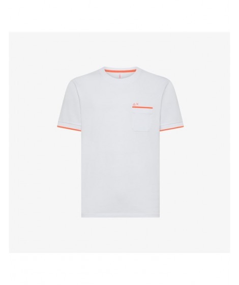 Sun68 Uomo T-shirt Pe Small Stripes Bianco