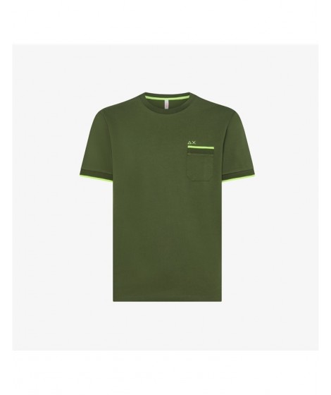 Sun68 Uomo T-shirt Pe Small Stripes Verde