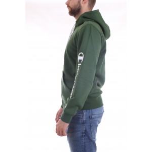 Champion Uomo Felpa con Cappuccio 214745 Verde