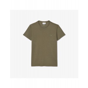 Lacoste Uomo T-shirt TH6709 00 Verde kaki
