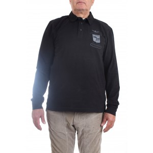 Aeronautica Militare Uomo Polo Nero