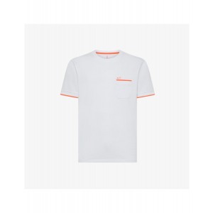 Sun68 Uomo T-shirt Pe Small Stripes Bianco