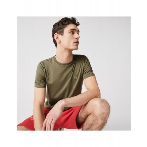 Lacoste Uomo T-shirt TH6709 00 Verde kaki